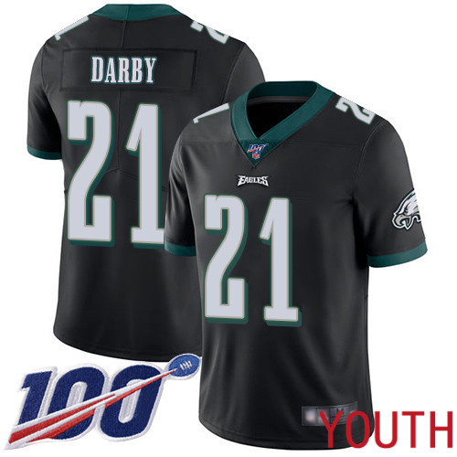 Youth Philadelphia Eagles #21 Ronald Darby Black Alternate Vapor Untouchable NFL Jersey Limited Player->youth nfl jersey->Youth Jersey